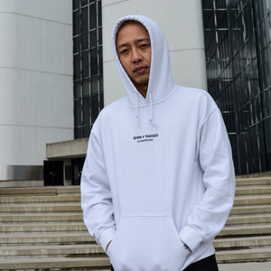 Born & Raised: Scarborough White Embroidery Hoodie