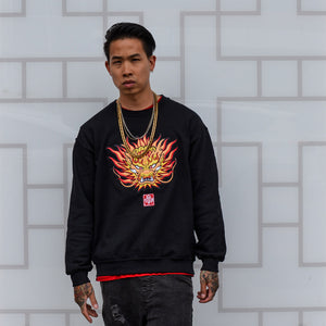 黃龍 The Yellow Dragon Embroidery Crewneck Sweater