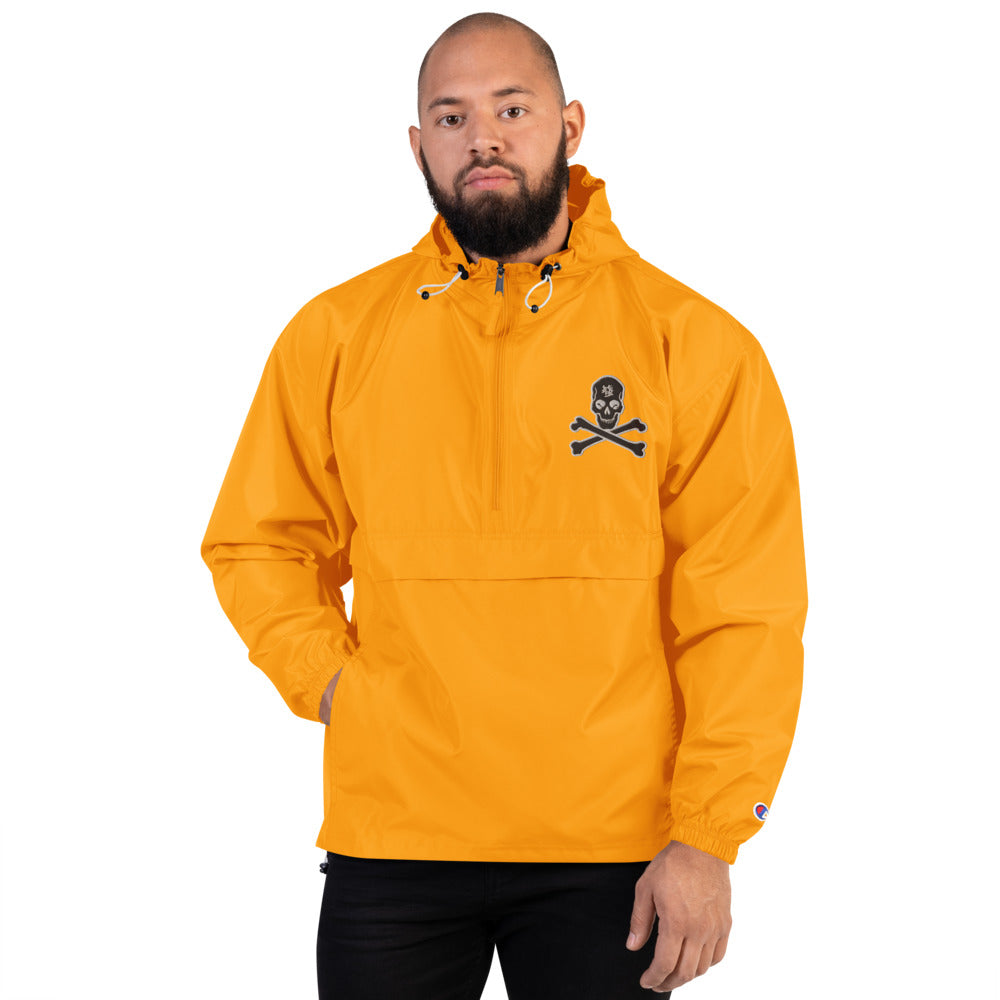 Crossbones Embroidered Champion Packable Jacket