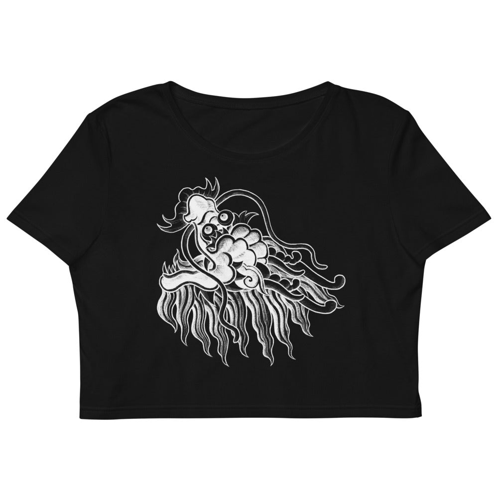 白龍 The White Dragon Crop Top