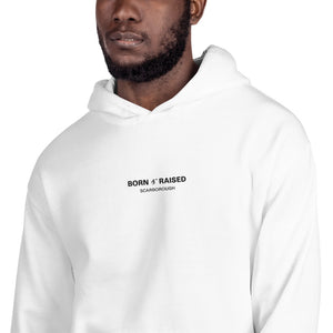 Born & Raised: Scarborough White Embroidery Hoodie